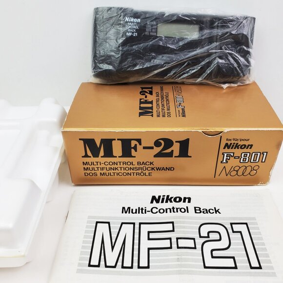 Nikon Multi-Control Back MF-21 for F-801 / N8008 Film Camera Vintage Unused NOS - Picture 1 of 13